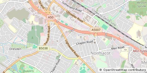 Map of Stoke-on-Trent, Staffordshire