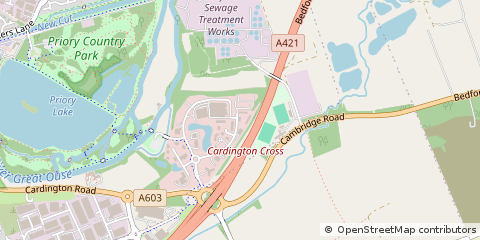 Map of Bedford, Bedfordshire