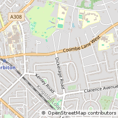 Map of Kingston Upon Thames, Surrey