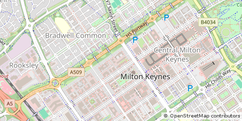 Map of Milton Keynes, Buckinghamshire