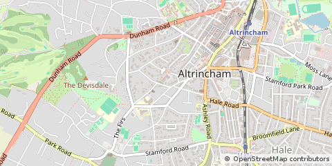 Map of Altrincham, Cheshire