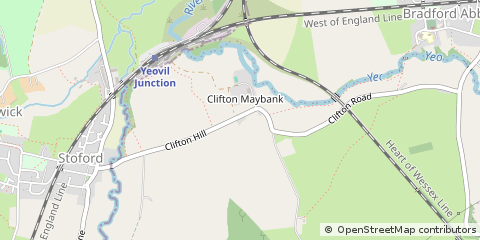Map of Yeovil, Somerset