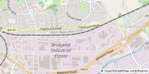 Map of Bridgend