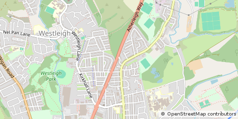 Map of Leigh, Lancashire