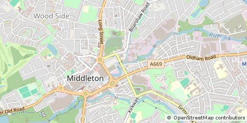 Map of Manchester, Lancashire