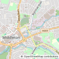 Map of Manchester, Lancashire