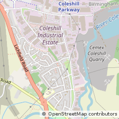 Map of Coleshill, Warwickshire