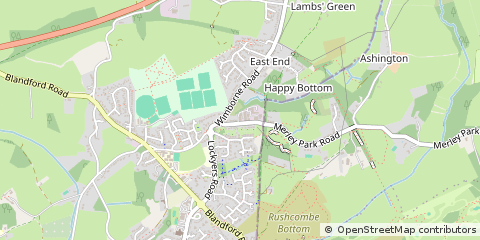 Map of Wimborne, Dorset