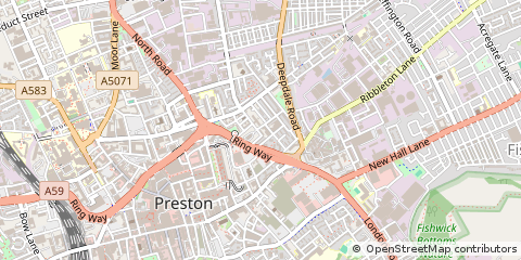Map of Preston, Lancashire