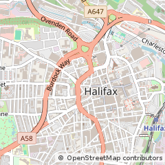Map of Halifax, West Yorkshire