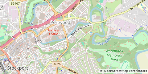 Map of Stockport, Cheshire