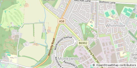Map of Leeds, West Yorkshire