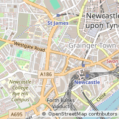 Map of Newcastle Upon Tyne