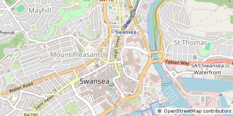 Map of Swansea