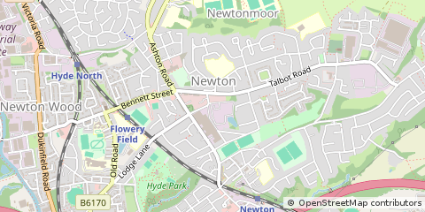 Map of Hyde, Cheshire