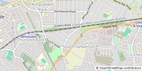 Map of Whitstable, Kent