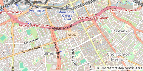 Map of Manchester, Lancashire