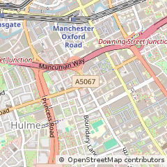 Map of Manchester, Lancashire