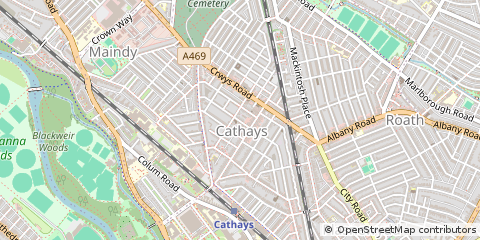 Map of Cardiff