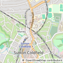 Map of Sutton Coldfield, West Midlands