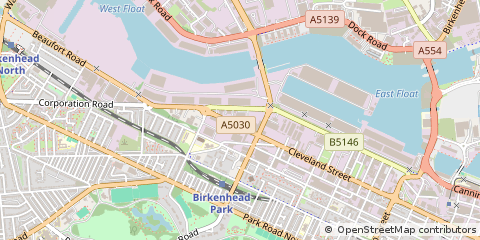 Map of Birkenhead, Wirral