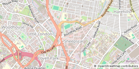 Map of Leeds, West Yorkshire