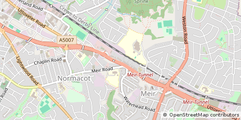 Map of Meir, Staffordshire