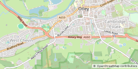Map of Otley, West Yorkshire