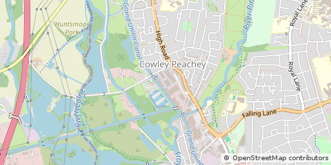Map of Cowley Uxbridge, Middlesex