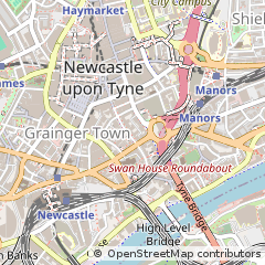 Map of Newcastle Upon Tyne