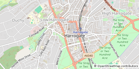 Map of Harrogate, North Yorkshire