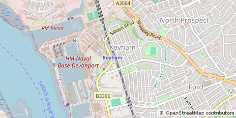 Map of Plymouth, Devon