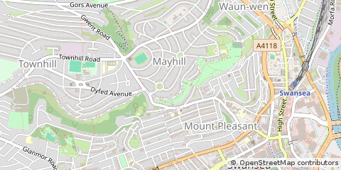 Map of Swansea
