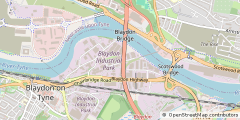 Map of Blaydon on Tyne, Tyne and Wear