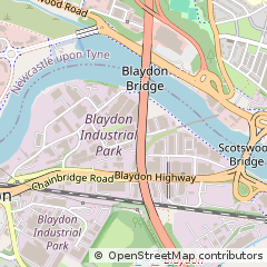 Map of Blaydon on Tyne, Tyne and Wear