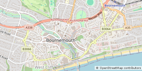 Map of Bournemouth, Dorset