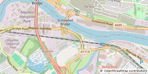 Map of Blaydon-on-Tyne