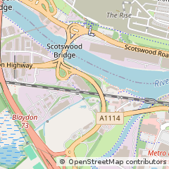 Map of Blaydon-on-Tyne