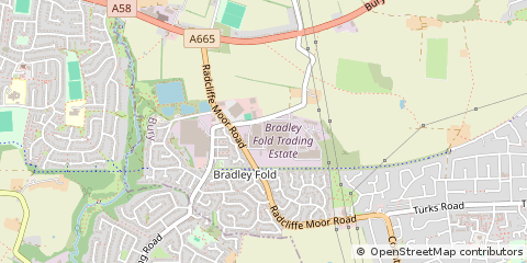 Map of Bury, Lancashire