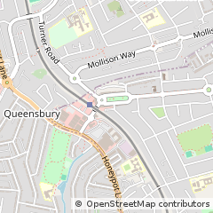 Map of Queensbury, Middlesex