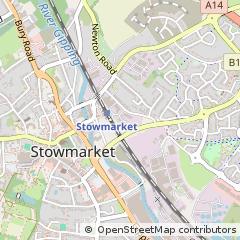 Map of Stowmarket, Suffolk