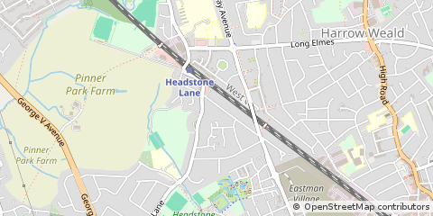 Map of Harrow, Middlesex