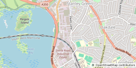 Map of Poole, Dorset