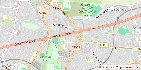 Map of Hounslow, Middlesex