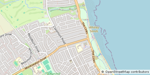 Map of Whitley BAY, Tyne and Wear