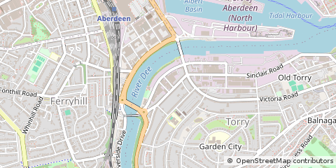 Map of Aberdeen, Grampian