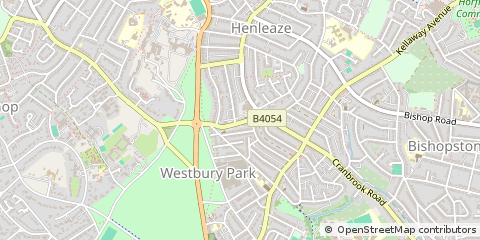 Map of Westbury Park, Bristol