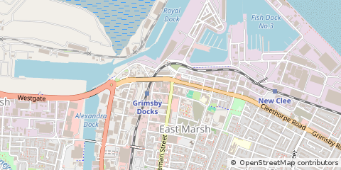Map of Grimsby, N.E Lincs