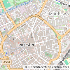 Map of Leicester, Leicestershire