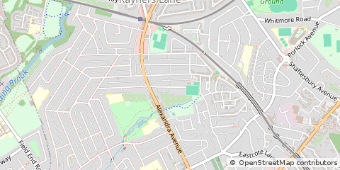 Map of Harrow, Middlesex